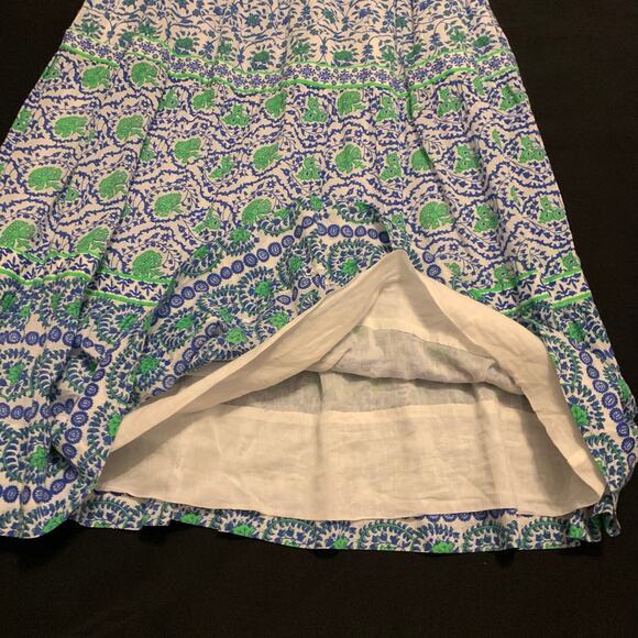 Gretchen Scott Womens Maxi Dress Large All Dolled Up East India Tiered Cotton - Picture 11 of 16